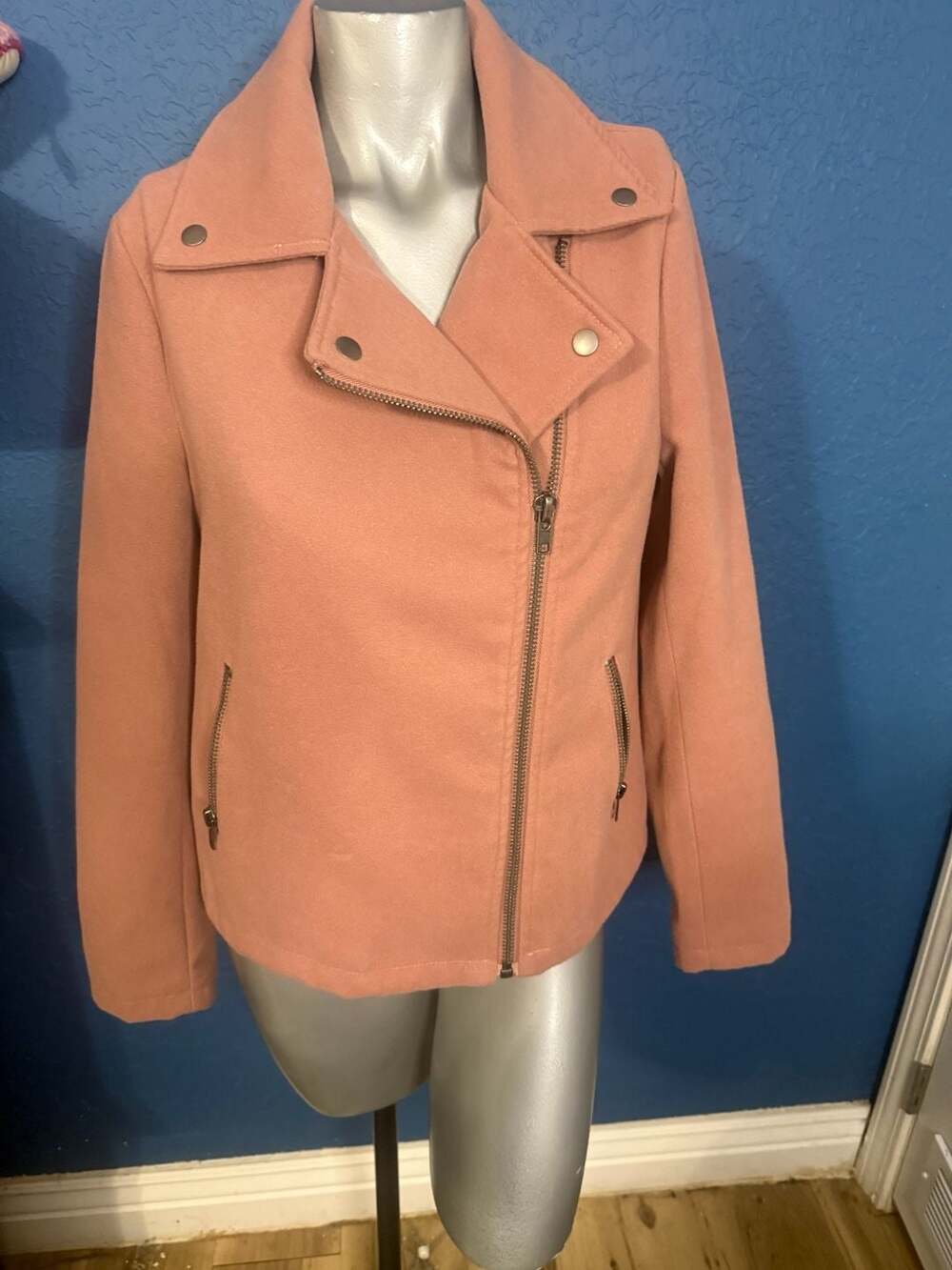 Forever 21 Moto Jacket Size M Pink